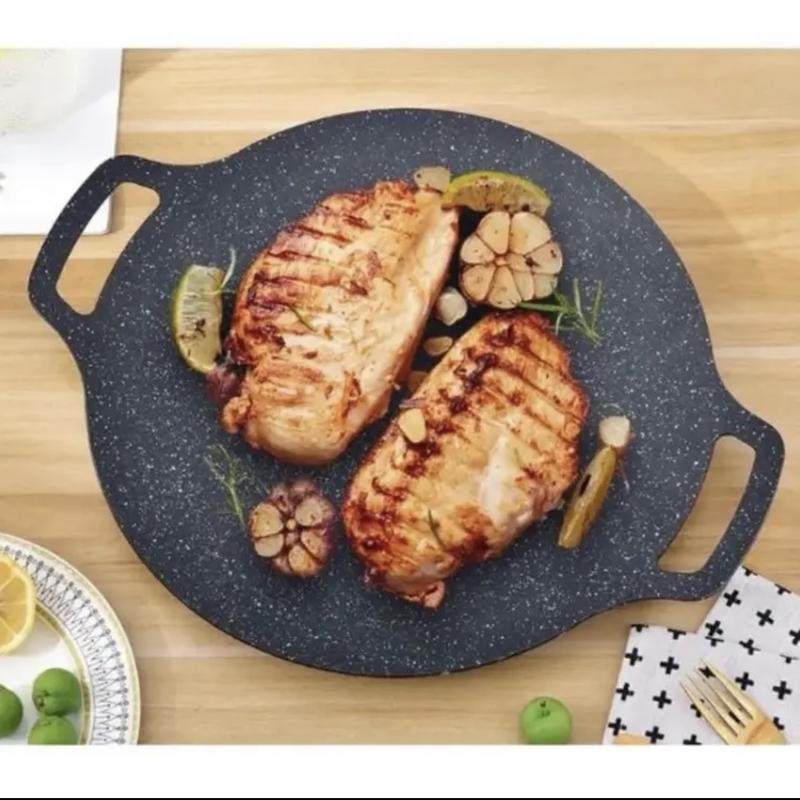 Chảo nướng đá BBQ không dầu chống dính Hàn Quốc Size 34cm