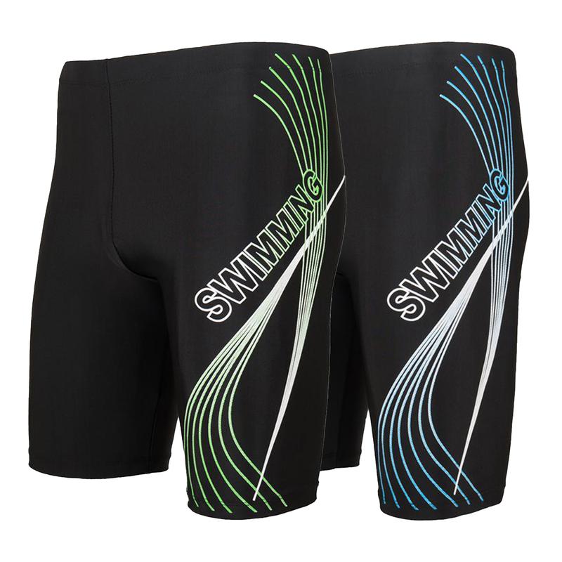 Summer Men Swim Shorts High Waist Letter Print Beach Tight Swimming Trunks Quick Drying Sports Surf Shorts Trunks Swimsuit 1