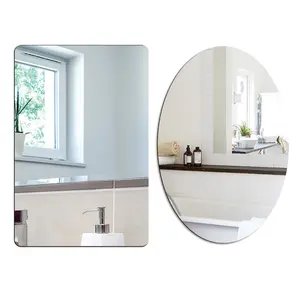 Sticker Cermin Dinding Kamar Mandi Stiker Kaca Tempel Anti Pecah Acrylic Dekorasi Dinding Aesthetic D5004