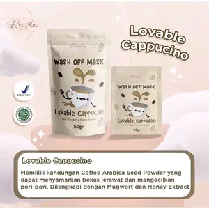 WASH OFF MASK MILK YOGURT | CHARCOAL | REMPAH HITAM | STRAWBERRY | GREENTEA | CAPPUCINO NOERA By REISHA