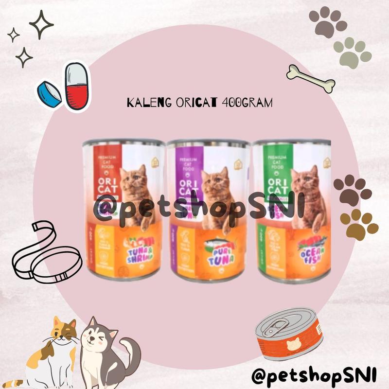 LIVE VIRAL (KALENG) ORICAT 400GRAM MAKANAN KUCING PREMIUM WET FOOD 0