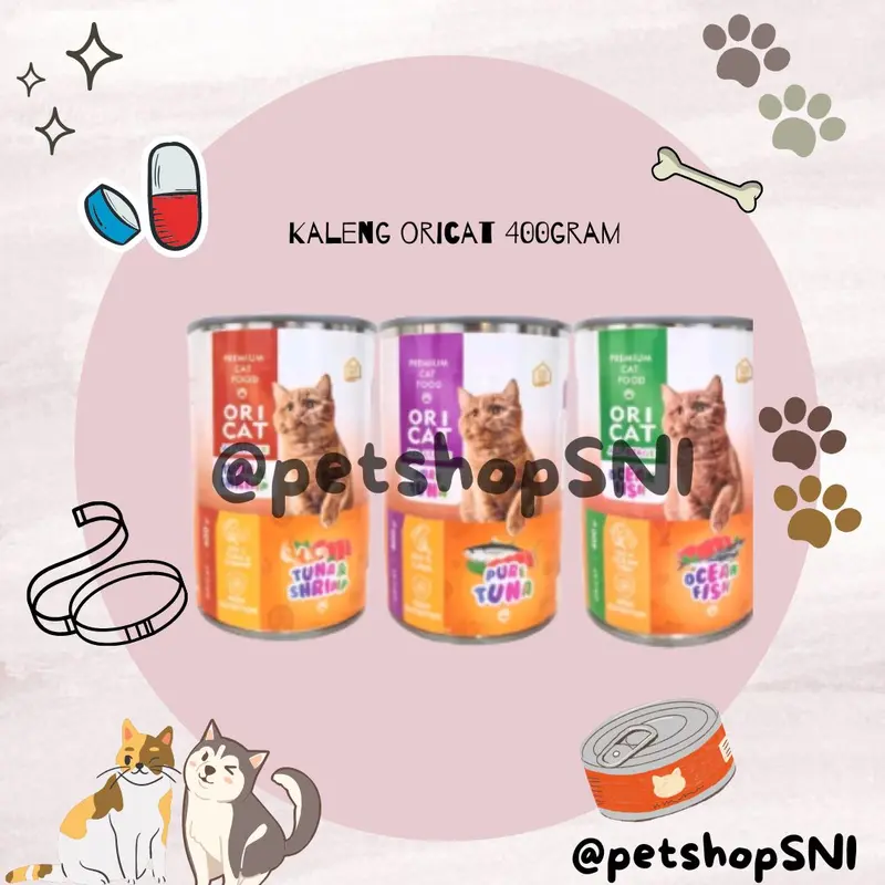 LIVE VIRAL (KALENG) ORICAT 400GRAM MAKANAN KUCING PREMIUM WET FOOD 0
