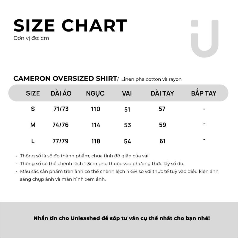 Product Introduction of Áo sơ mi oversize dài tay unisex chất linen Unleashedvn CAMERON OVERSIZED UNISEX LINEN SHIRT 0