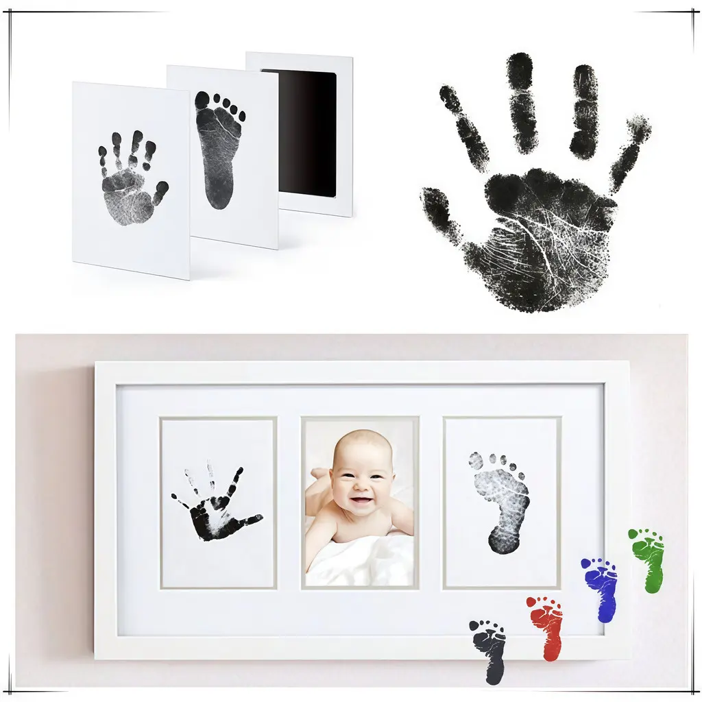 2025 Newborn Baby Handprint Footprint Markers Print-free Non-toxic Ink ...