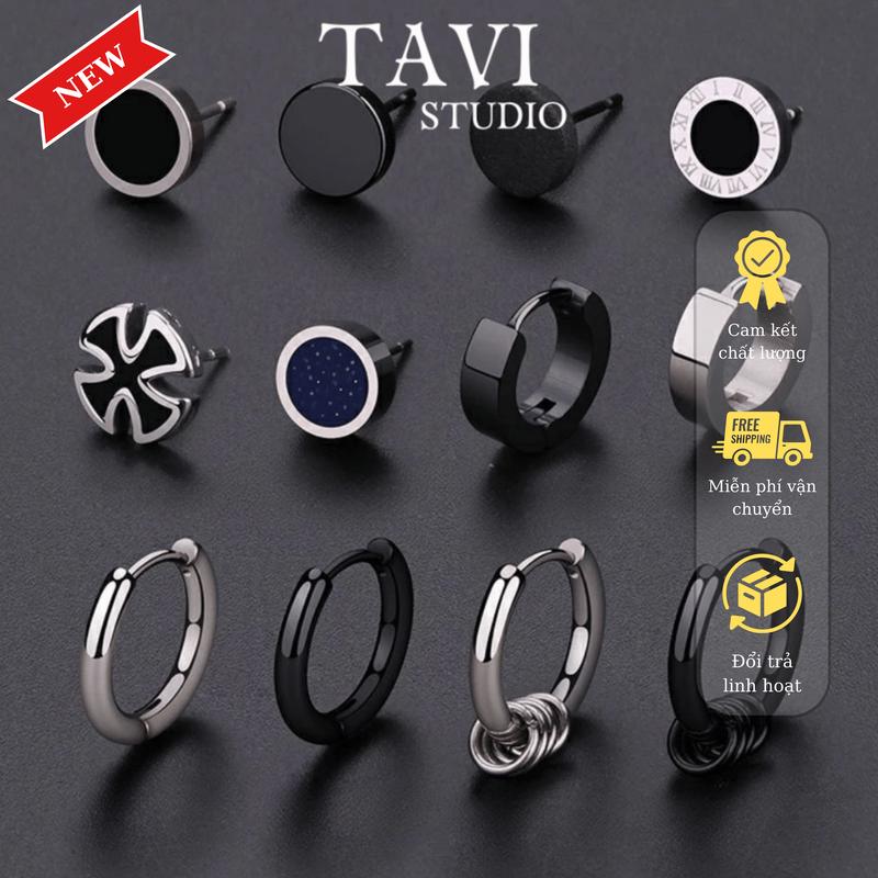   Mua là mê chê thì hoàn về  Khuyên Tai Titan Xỏ Lỗ Thép Titan Không Gỉ Tavi Studio - Hoa Tai Nam Nữ Unisex Cá Tính Thời Trang Đường Phố 1 Chiếc 