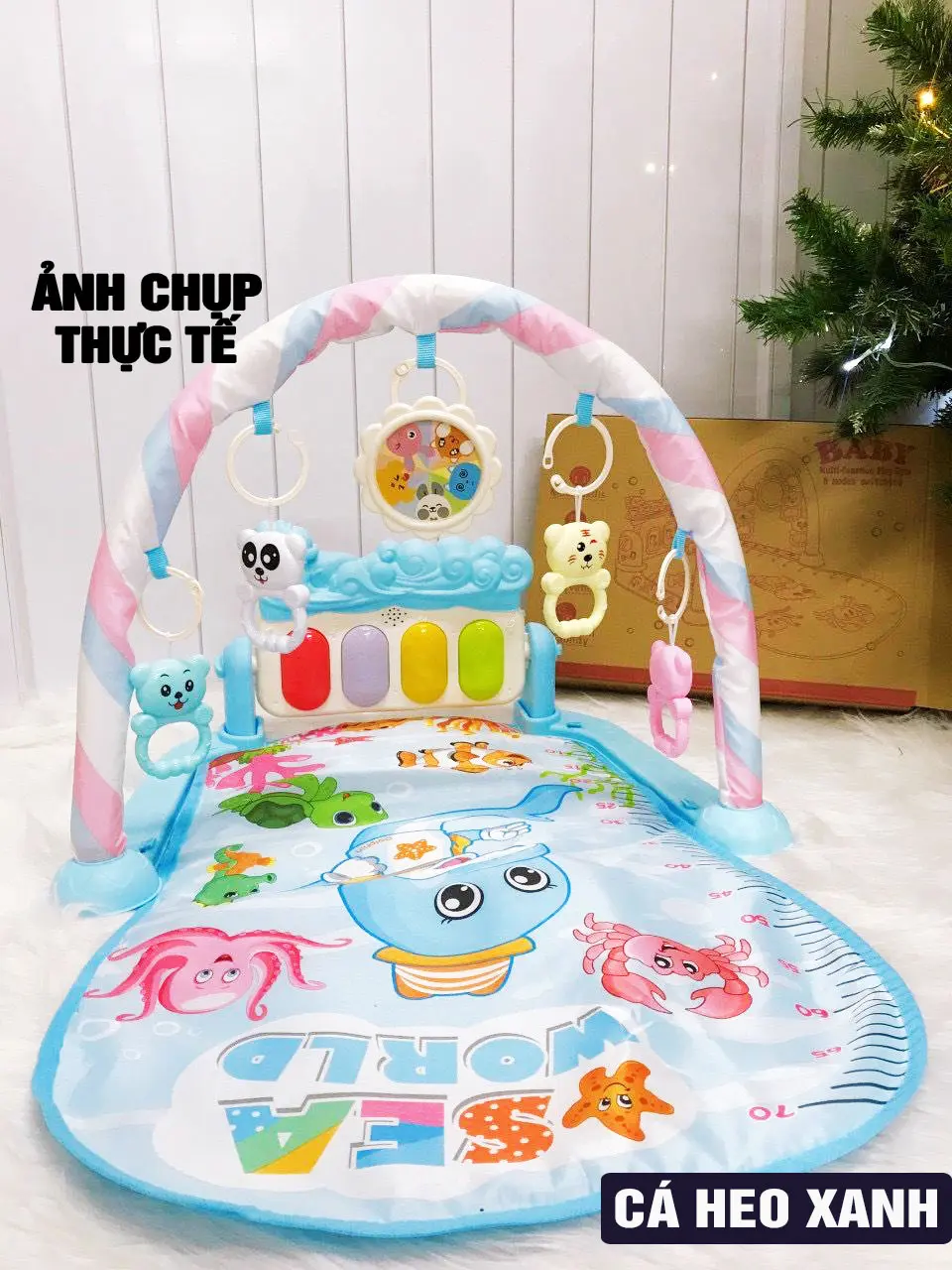 Thảm Nhạc Cho Bé Hình Gấu, Thảm Đàn Piano Đồ Chơi Cho Bé Sơ Sinh Nằm Chơi Cho Bé Từ 2 Tháng Tuổi Toy