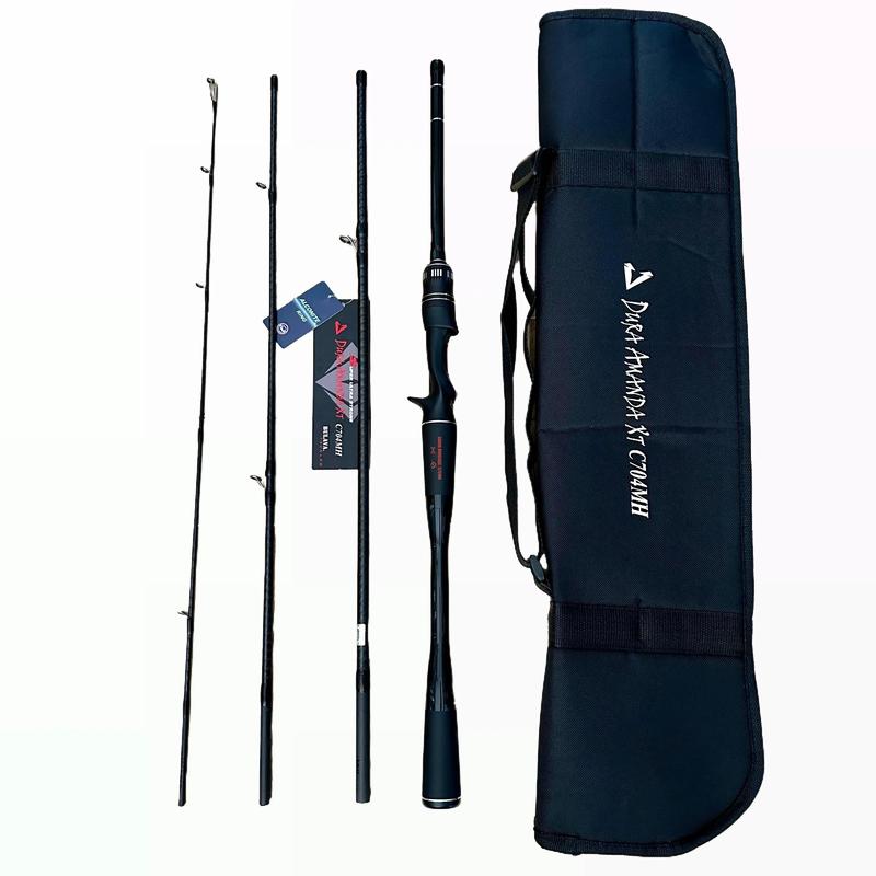 [Tặng Áo Bulava] Cần Câu Lure Bulava Dura Amanda XT 4 Khúc, Khoen Fuji Alconite, Pat máy Fuji, Phôi Carbon IM7 xoắn X, Đầu Pu chống xoắn, kháng mặn- Cần câu cá du lịch Bắt Cá - Fishing - Đi Câu cần  bulava