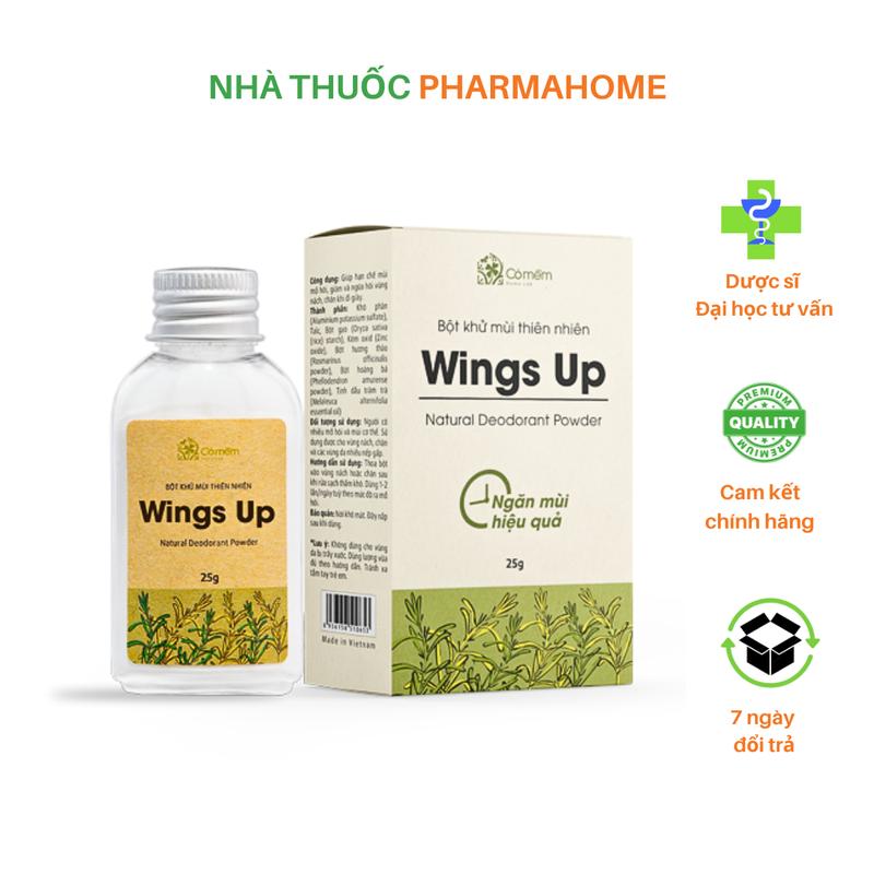 Bột Khử Mùi Wings Up Khử Mùi Hôi Chân Hôi Nách Giày Giảm Tiết Mồ Hôi Hôi Cỏ Mềm 25g