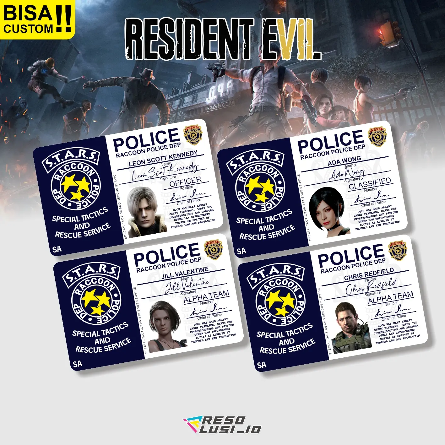 UMBRELLA CORP, RACCON POLICE DEP CARD | Skin/Sticker Kartu ATM