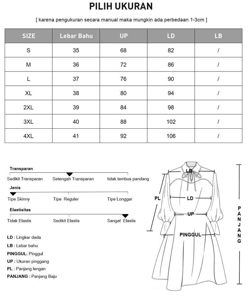 Product Introduction of LUXME 【ready stock】 Gaun Wanta Rok Panjang Lengan Panjang Lipatan Bergaris Warna Pink 0