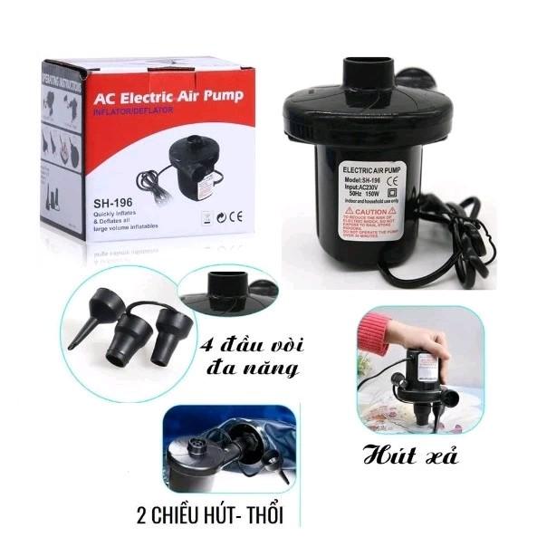 Bơm điện mini 2 chiều dùng cho bơm ghế hơi, đệm, phao bơi, ...  không có tác dụng bơm bóng bay cao su.