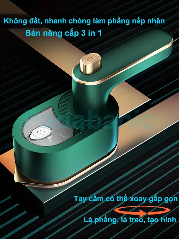Bàn Ủi Hơi Nước Mini Cầm Tay, Bàn là Hơi Nước Du Lịch Công Suất 33W Nhỏ Gọn Tiện Dụng, Dễ Dàng Gấp Gọn 3