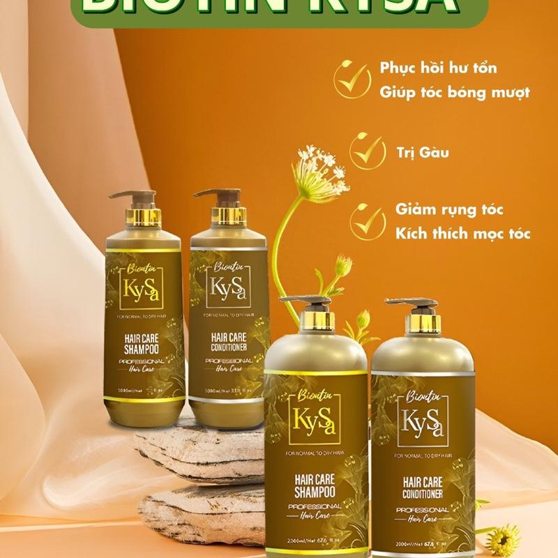 Dầu gội biotin colagen KYSA ( VÀNG ) 2000ML/chai,thơm lâu thơm dai siêu mềm mượt,phục hồi tóc khô xơ hư tổn ,giảm gãy rụng ,kích thích mọc tóc ,nhiều bọt gội êm