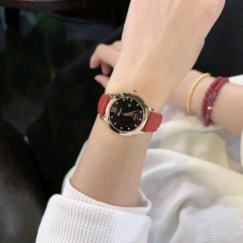 Đồng Hồ Nữ Khóa Thông Minh Dây Trơn Mặt Đen ( 3 màu ) Đeo Tay D7010