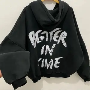 BETTER IN TIME ZIPPER JAKETHOODIE JUMPER UNISEX REAL OVERSIZE (IC) NTR Fleece Nyaman