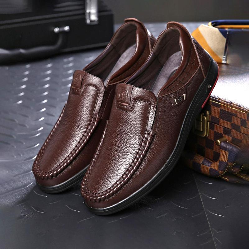   Cao Cấp  Giày Lười Nam Da Bò Mẫu Giày Lười Công Sở Chất Liệu Da Bò Cao Cấp Đế Cao Su Đúc 8289 
