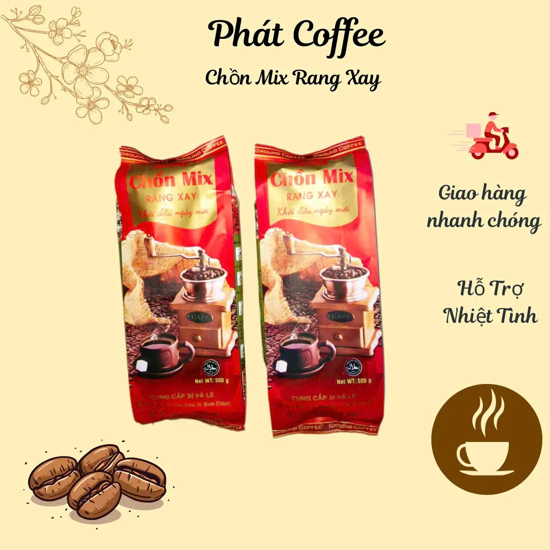 1kg Cà phê thơm đậm béo chồn Mix túi đỏ