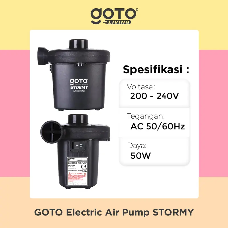 Goto [COD] Stormy Pompa Angin Listrik Kolam Renang Kasur Elektrik Air Pump 1