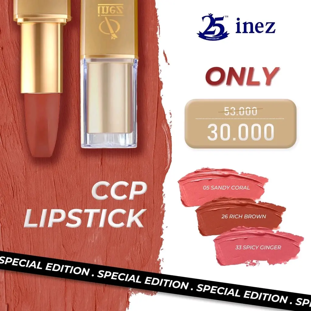 Inez Color Contour Plus Spesial limited Lipstik waterproof Lipstick
