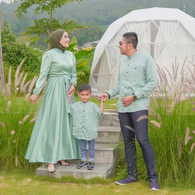Baju Sarimbit Gamis Muslim Panjang Couple Keluarga Ibu Anak - Raya Series by Nuriariya 6