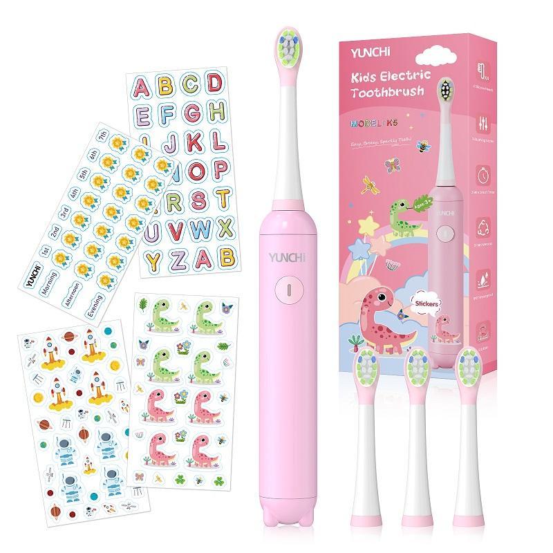Product Introduction of Electric Toothbrush Set, 1 Count Electric Toothbrush with Replacement Brush Heads & DIY Sticker, Soft and Non Irritating Toothbrush 2