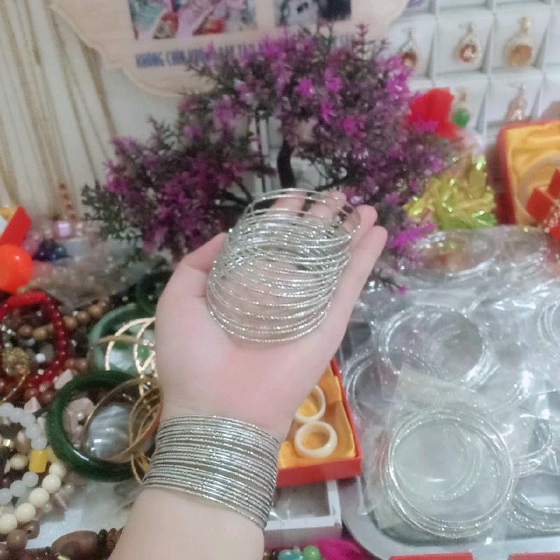 vòng tay ximen bạch kim chất liệu titan ni 56 3