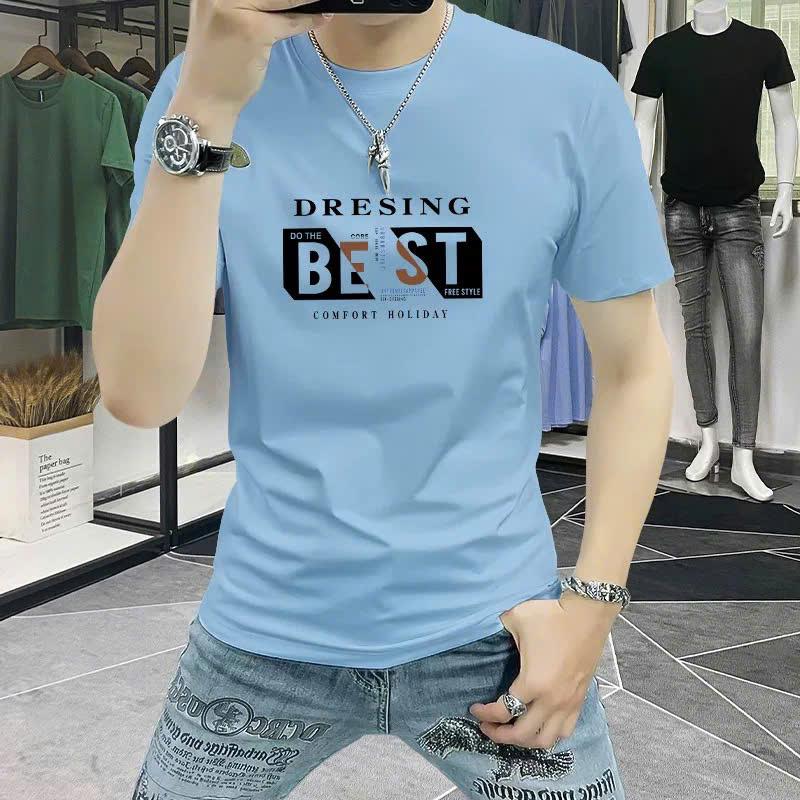  Combo 4 Áo Thun Nam In Chữ Best - Chất liệu cotton thoáng mát 