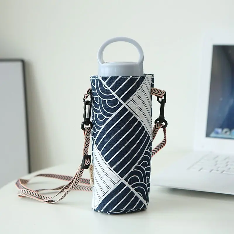 [backpacks on cups]Cup Cover Cotton Linen Universal Thermal Mug Linen Water Cup Canvas Storage Bag Portable Portable Kettle Insulation Protective Cover Backpack on Cup