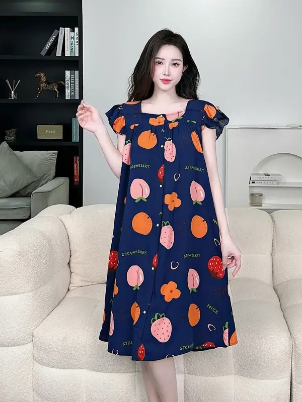 (45-100kg) váy bầu Bigsize cho mẹ mặc nhà, đi chơi cực kỳ thoải mái, họa tiết cực xinh 3