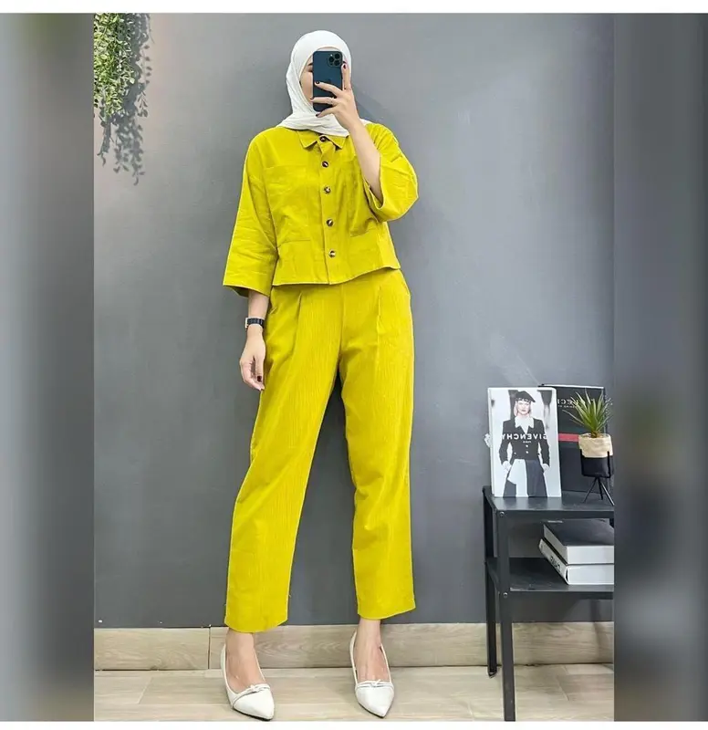 Dera one set / Setelan celanan dan atasan model crop top 2