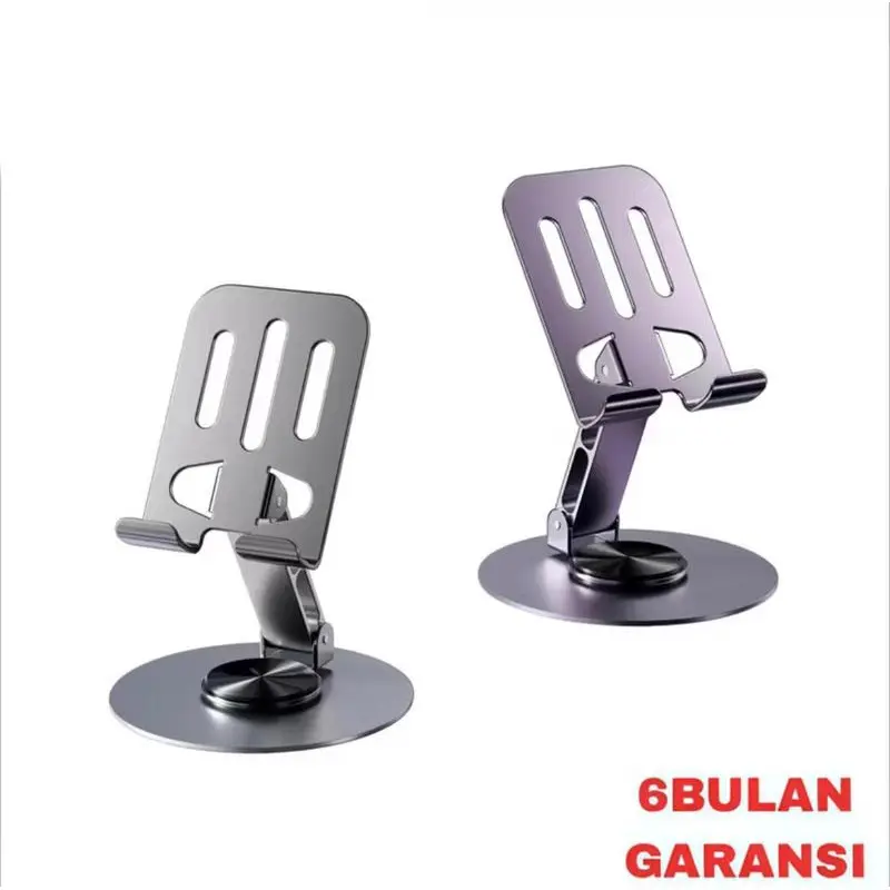 Pemegang Logam Penuh Rotasi 360 Pemegang Telepon Stand Besi Pemegang Tablet Stand Dudukan ponsel putar 360 derajat berbahan logam, dudukan desktop kelas atas, dudukan lipat universal untuk mengurangi tekanan pada tablet mekanik dan siaran langsung.