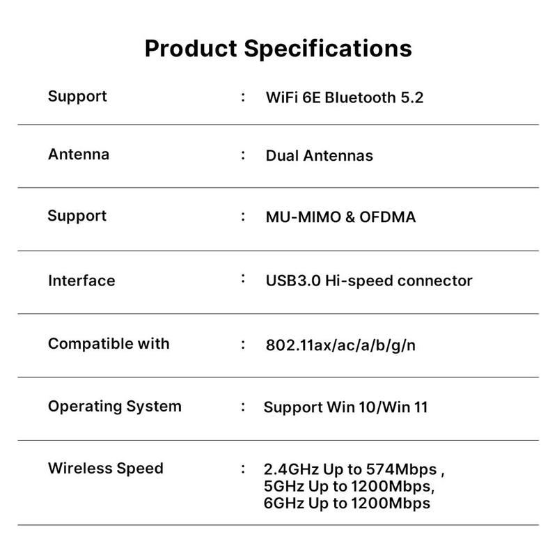 Product Introduction of FENVI USB WiFi Wireless Network Card, Wireless Network Card for Win10/11 System 6