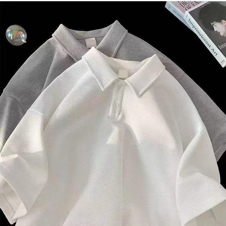Product Introduction of T-shirt men's short sleeve summer 2024 new solid color loose-fitting large size casual half sleeve T-shirt tops clothes 13