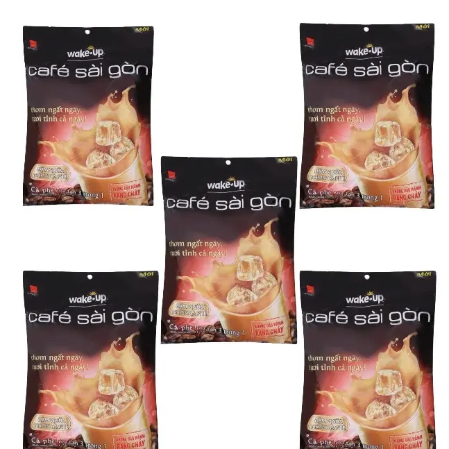 Combo 5 túi Cà phê Sữa Wake Up Sài gòn - 24 gói x19gram- Coffee Cafe 5