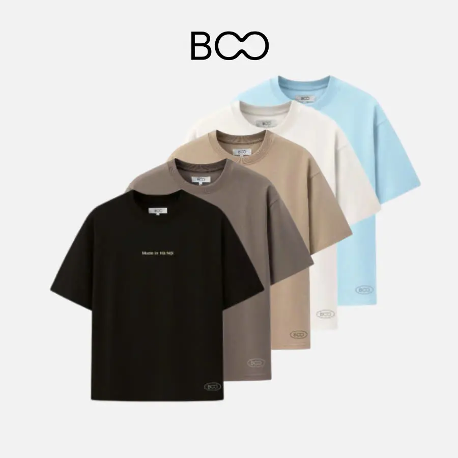 [ NEW VERSION ] Áo Thun BOO Unisex Dáng Oversized In logo Made in Hanoi Cotton