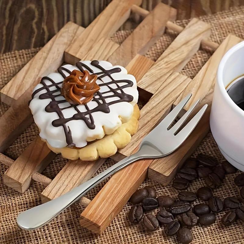 Product Introduction of Household Long-Handled Fork Stainless Steel Tableware, Western Steak Dessert Fork Hotel Fruit Tea 25