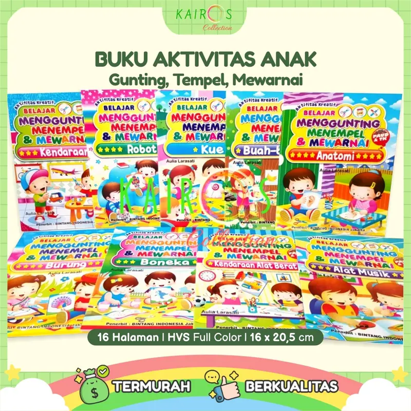Buku Aktivitas Anak - Gunting, Tempel dan Mewarnai (Activity Book) 0