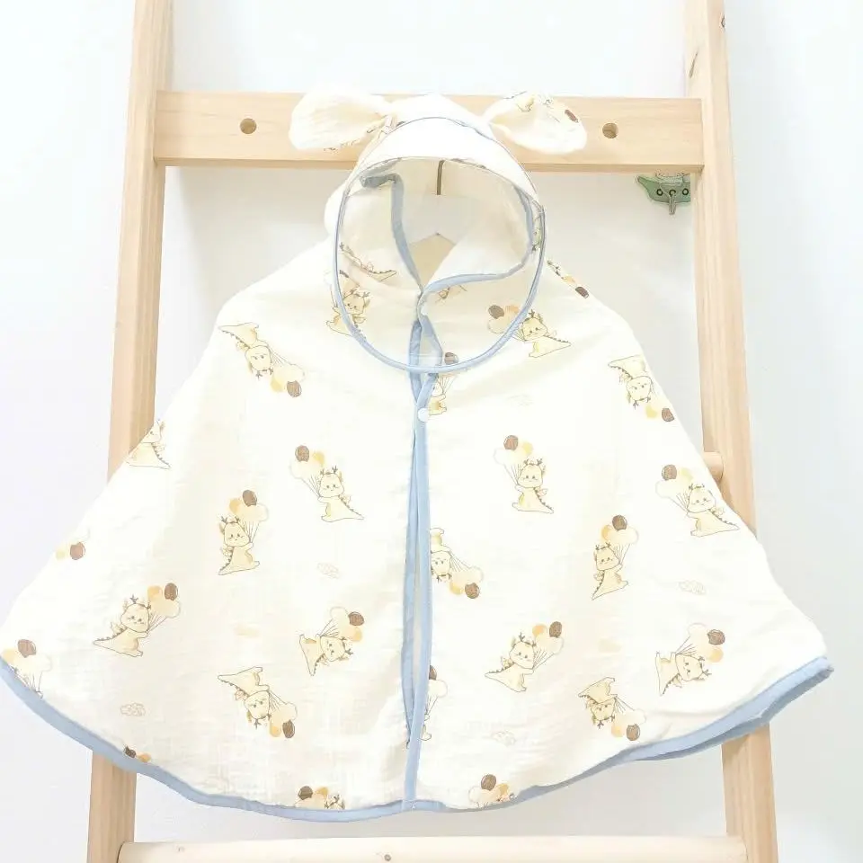 Áo choàng chống nắng VANI KIDS cho bé chất xô muslin kèm kính chăn gió phù hợp từ sơ sinh đến 5 tuổi   Kem áo choàng địu  cho bé
