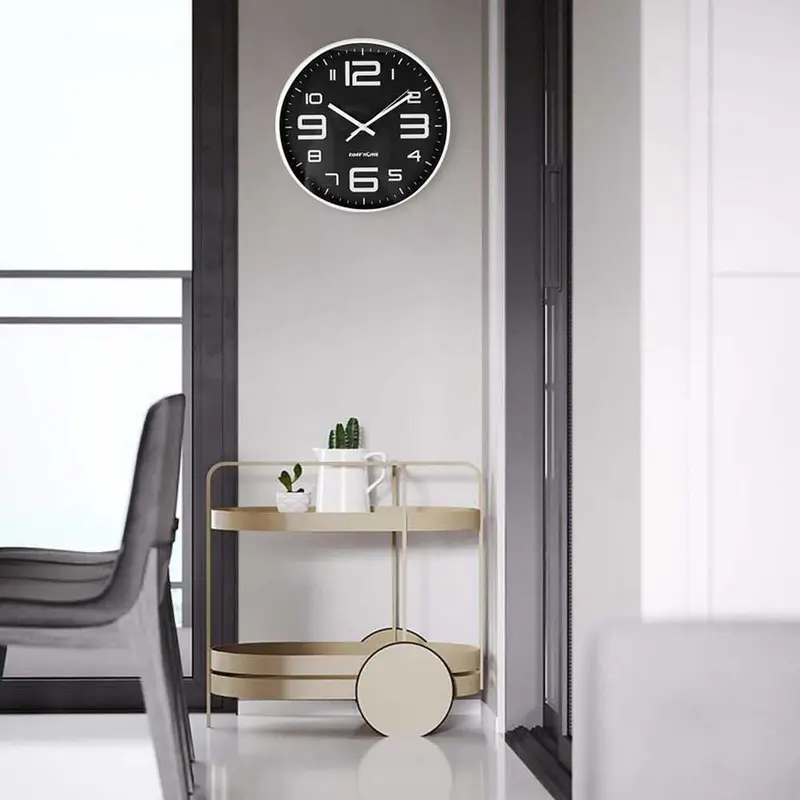 Jam Dinding Bulat Keren  Quartz Creative Design Modern Tipe Baterai 1x AA Taffhome 5