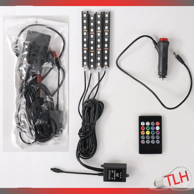 PROMO HARGA LAMPU LED MOBIL VARIASI DISCO TERBAIK DISKO HIAS RGB WARNA WARNI MENGIKUTI MUSIK JUAL MURAH DEKORASI INTERIOR TRUK AVANZA REMOTE CONTROL Car Sporty 6