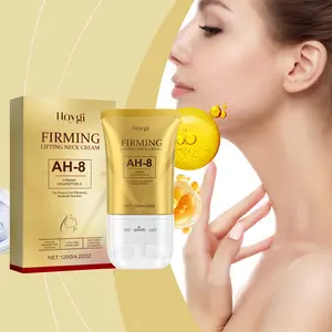 Hoygi Krim Roller Pengencang Leher AH-8 Triethanolamine Acetyl Hexapeptide-8 Ceramide NP Nutrisi Mendalam Redakan Kerutan Garis Halus Meningkatkan Kekencangan Kulit Leher Perawatan Mengencangkan