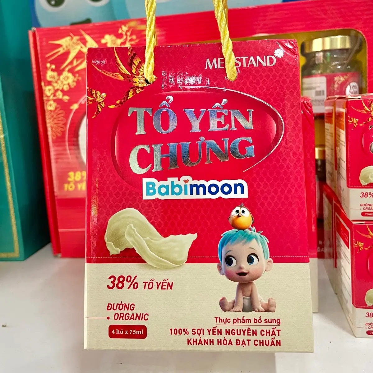 1 xách 4 hũ yến chưng 38% yến cho trẻ