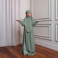 Gambar Gerai Hawa - Clearance Sale Raaina Abaya Set + Hijab Anak Gamis Premium - Madah Samudra - Ethereal Petals Edition - Sage, M (6-8 tahun) dari Gerai Hawa_NEW Kab. Bogor 2 Tokopedia