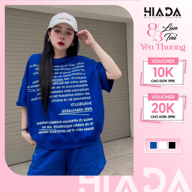 Áo Thun Hiada Sweater Ngắn Tay Nam Nữ Chất Liệu Cotton [ HIADA 15 ] 4