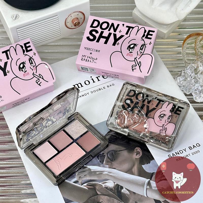 [VEECCI] Bảng Phấn Mắt VEECCI 5 Ô x MY FRIEND RABBIT DON’T BE SHY Nhũ Lì Vân Nổi Gợn Sóng 5.2g