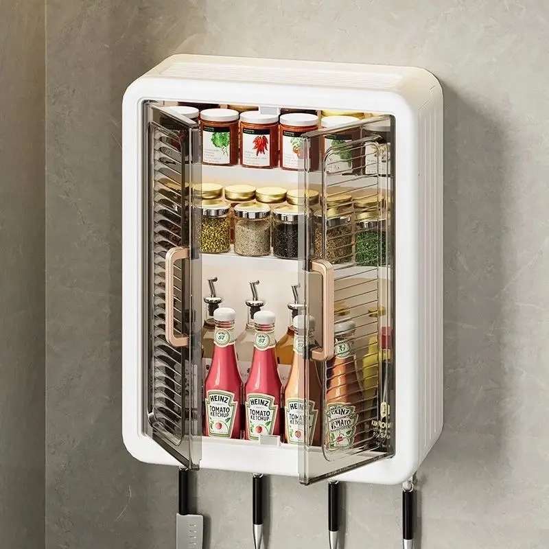 Tủ Để Gia Vị Nhà Bếp, Để Đồ Nhà Tắm Dán Tường Tiện Lợi 2 Tầng Kitchen kệ 6