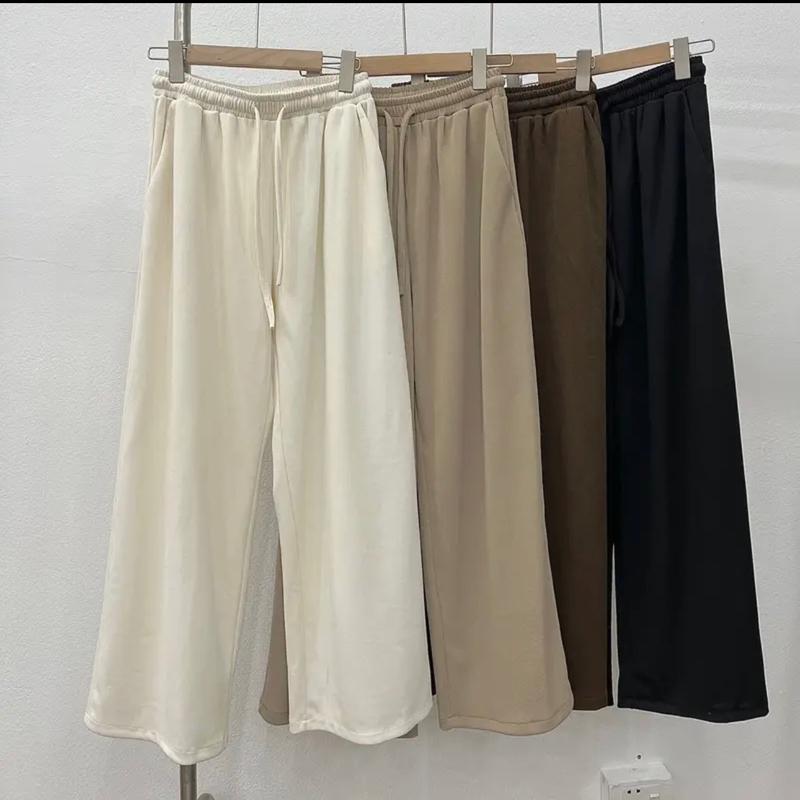 Quần suông bigsize vải nỉ tăm cao cấp cho mùa thu đông dáng rộng từ 60-100kg Q20 Women