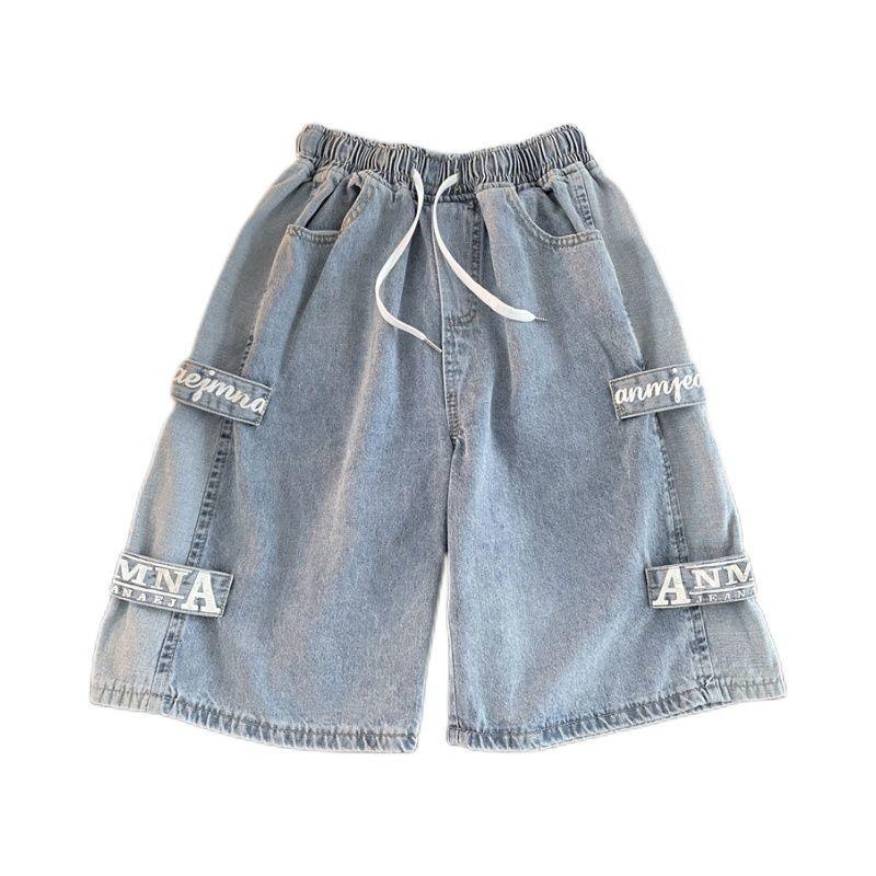 2025 [1044 People Collected] Men's Summer Thin American Style Cargo Five-Point Denim Shorts Men's Pants Ins Trend Versatile Loose Straight-Leg 5