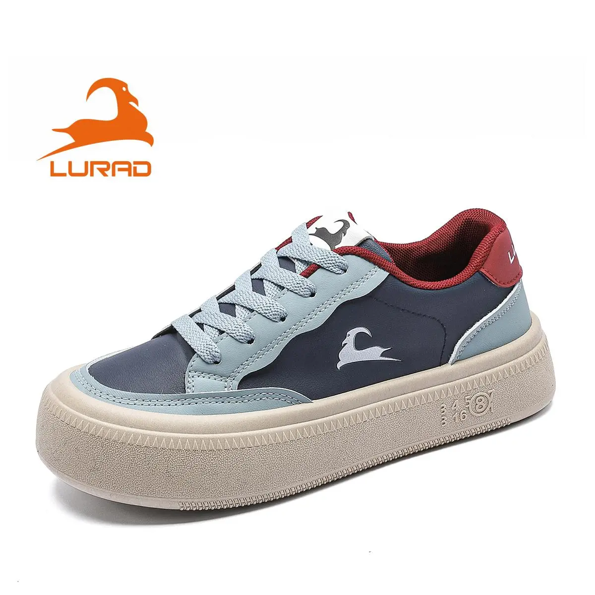 LURAD Sepatu Wanita Masa Kini Bertali Semata Kaki Sneakers Tebal Cewek New Fashion Stylist Q2517