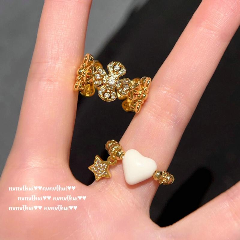 Product Introduction of Ancient gold chiseled carved window compass necklace, new Chinese style plated 18K goldFilial diamond pestle zircon ring 9